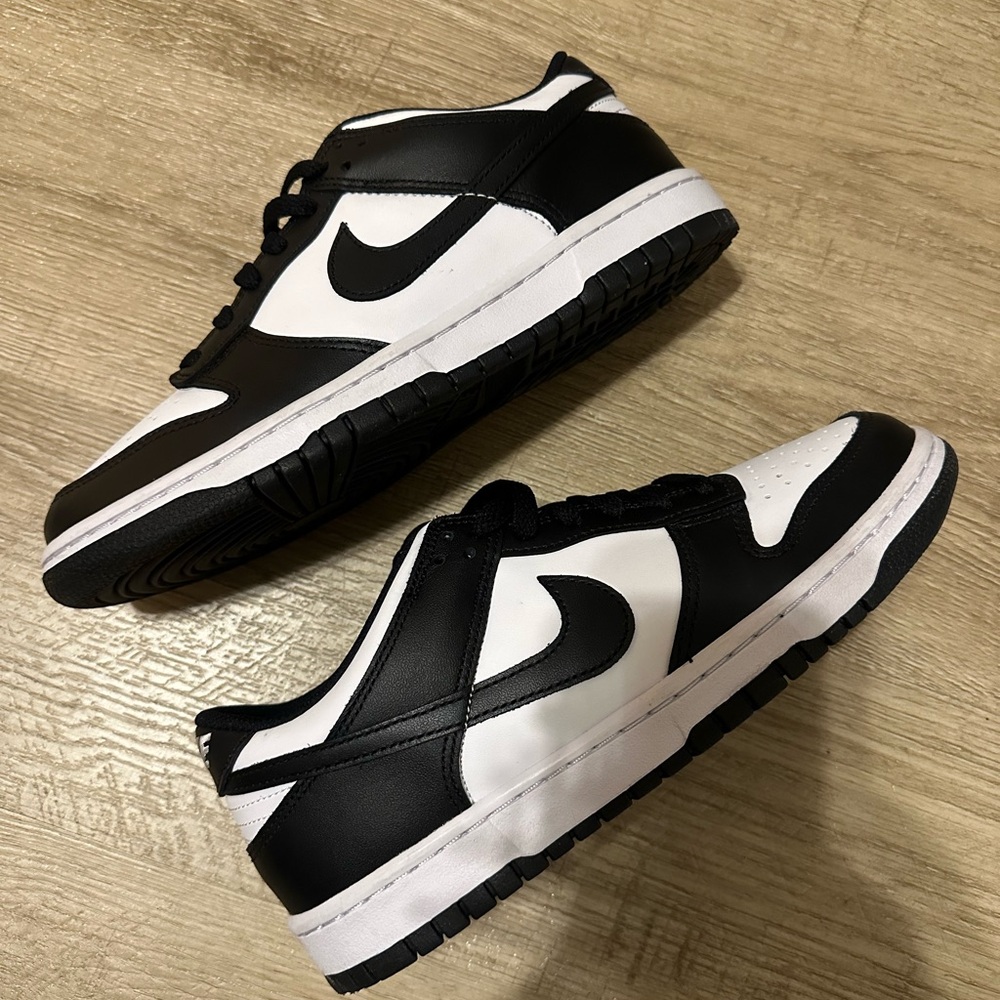 Nike Black and White Dunk Low Sneakers